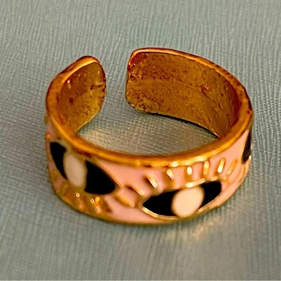 NWOT Pink Evil Eye Adjustable Ring - Picture 1 of 5